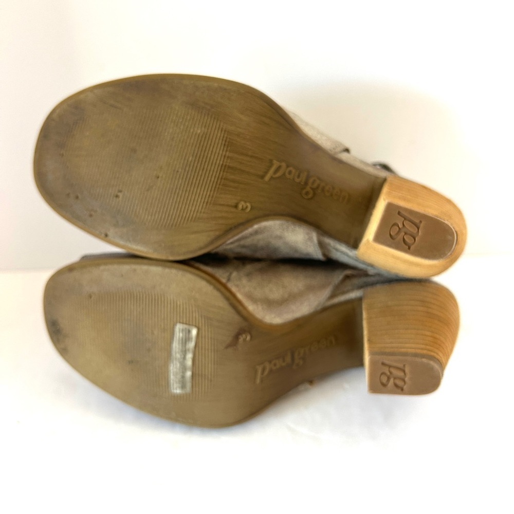 Paul Green Cayanne Bootie Sandal Heel Shoe Metallic Peep Toe Size EU35.5 US 5.5 - Picture 10 of 15